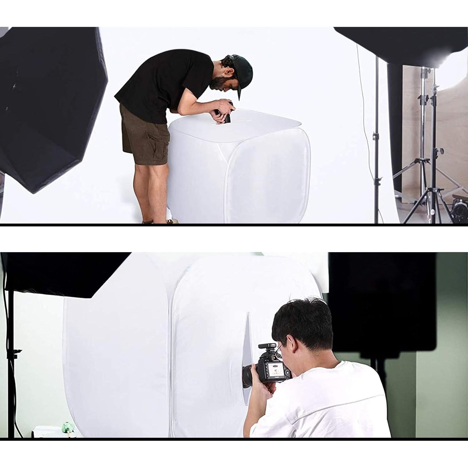 Tienda de Luz Cubo Fotográfico Bestshoot 61 cm con 4 Fondos