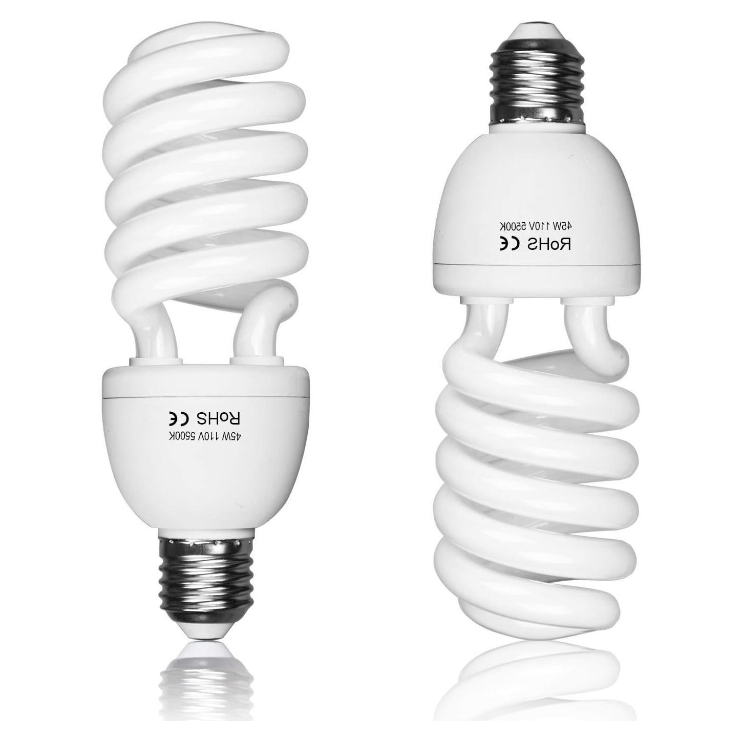 Bombilla CFL EMART 2x45W 5500K Espectro Completo para Fotografía