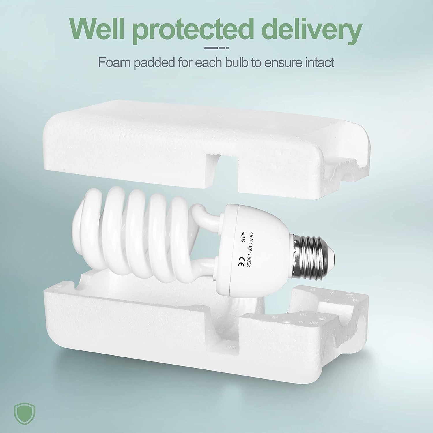 Bombilla CFL EMART 2x45W 5500K Espectro Completo para Fotografía