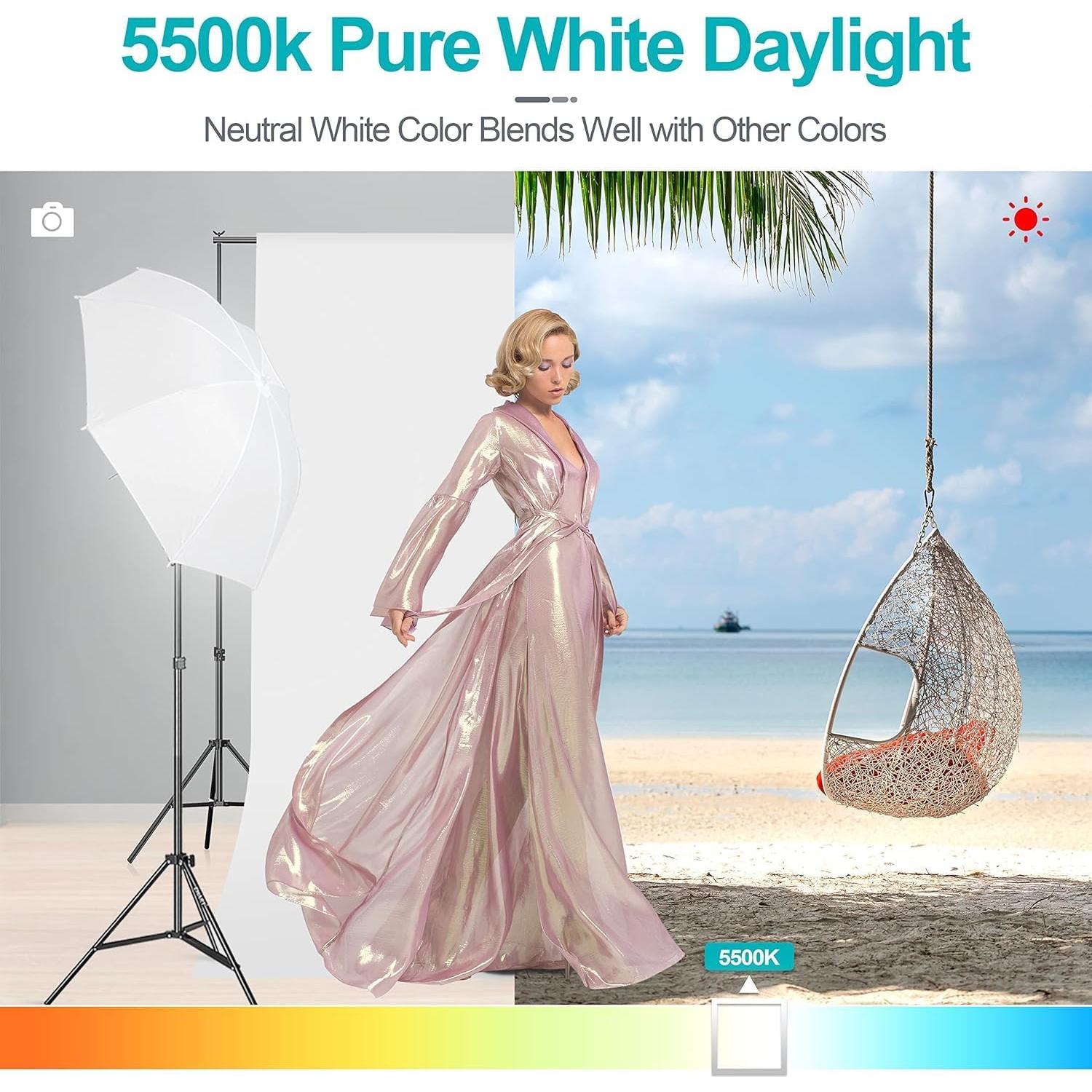 Bombilla CFL EMART 2x45W 5500K Espectro Completo para Fotografía