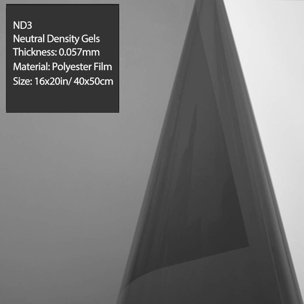 Kit de Filtros de Gel de Densidad Neutra 40x50 cm - ND3, ND6, ND9