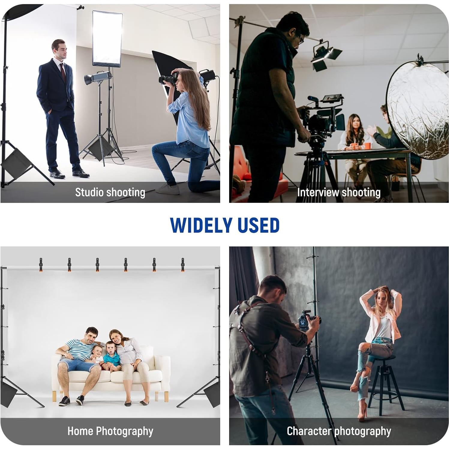 Soporte de Fondo Ajustable NEEWER 2.6m x 3m Kit Completo