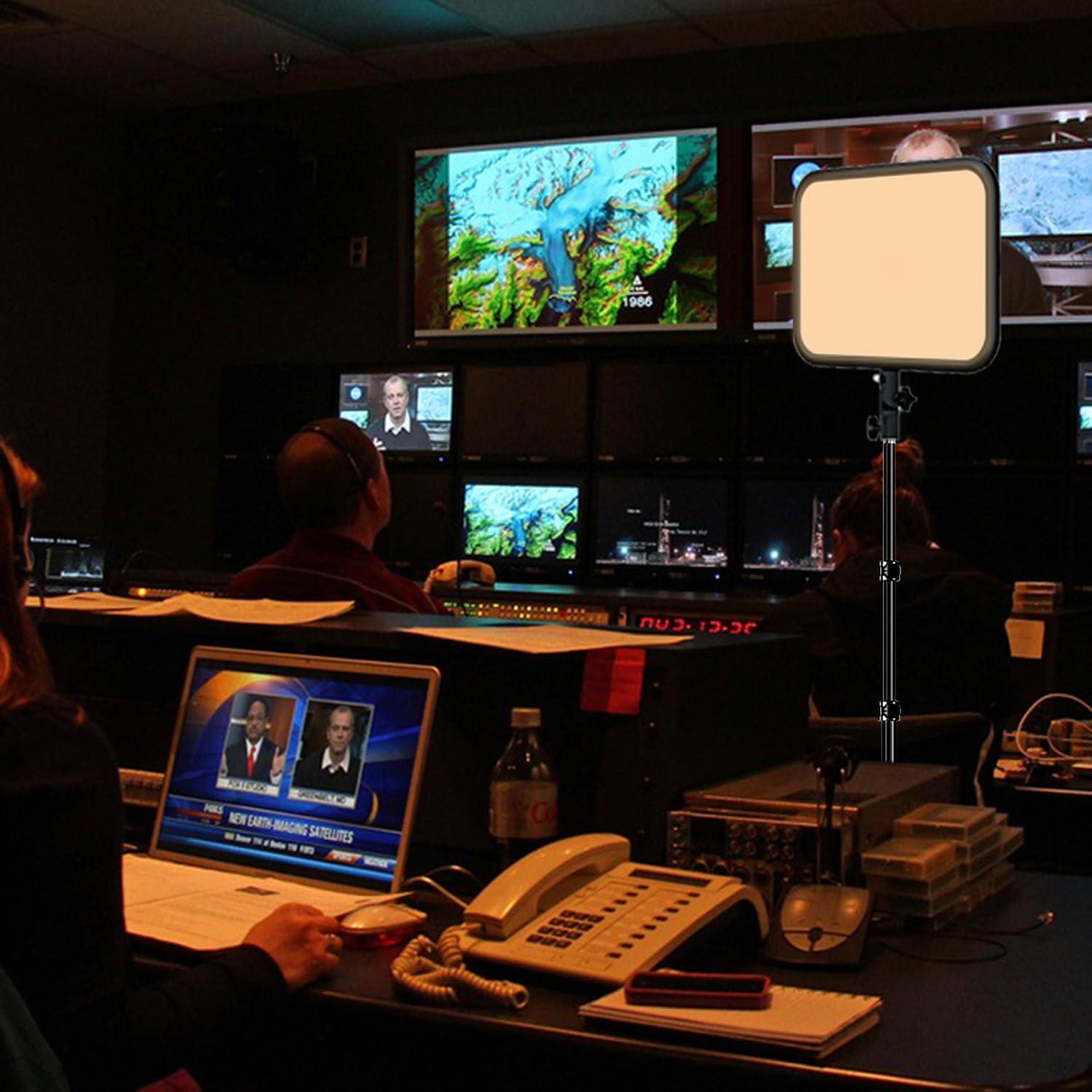 LED Video Light Panel, 45W LED Video Light Studio Photography Lighting, Super Slim Light Panel, Bi-Color Light 3200K–7500K, 8 Scene Lighting Effects