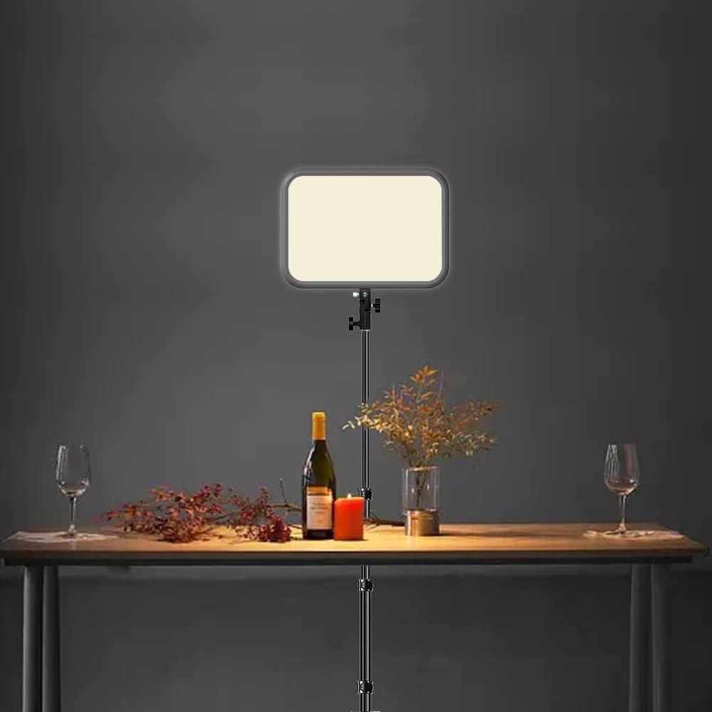 LED Video Light Panel, 45W LED Video Light Studio Photography Lighting, Super Slim Light Panel, Bi-Color Light 3200K–7500K, 8 Scene Lighting Effects