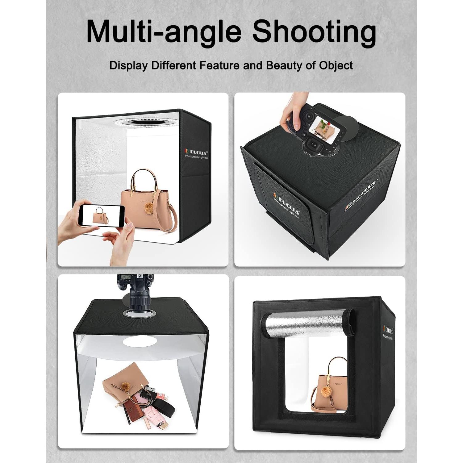 Caja de Luz Profesional DUCLUS 40cm con 160 LEDs y 8 Fondos