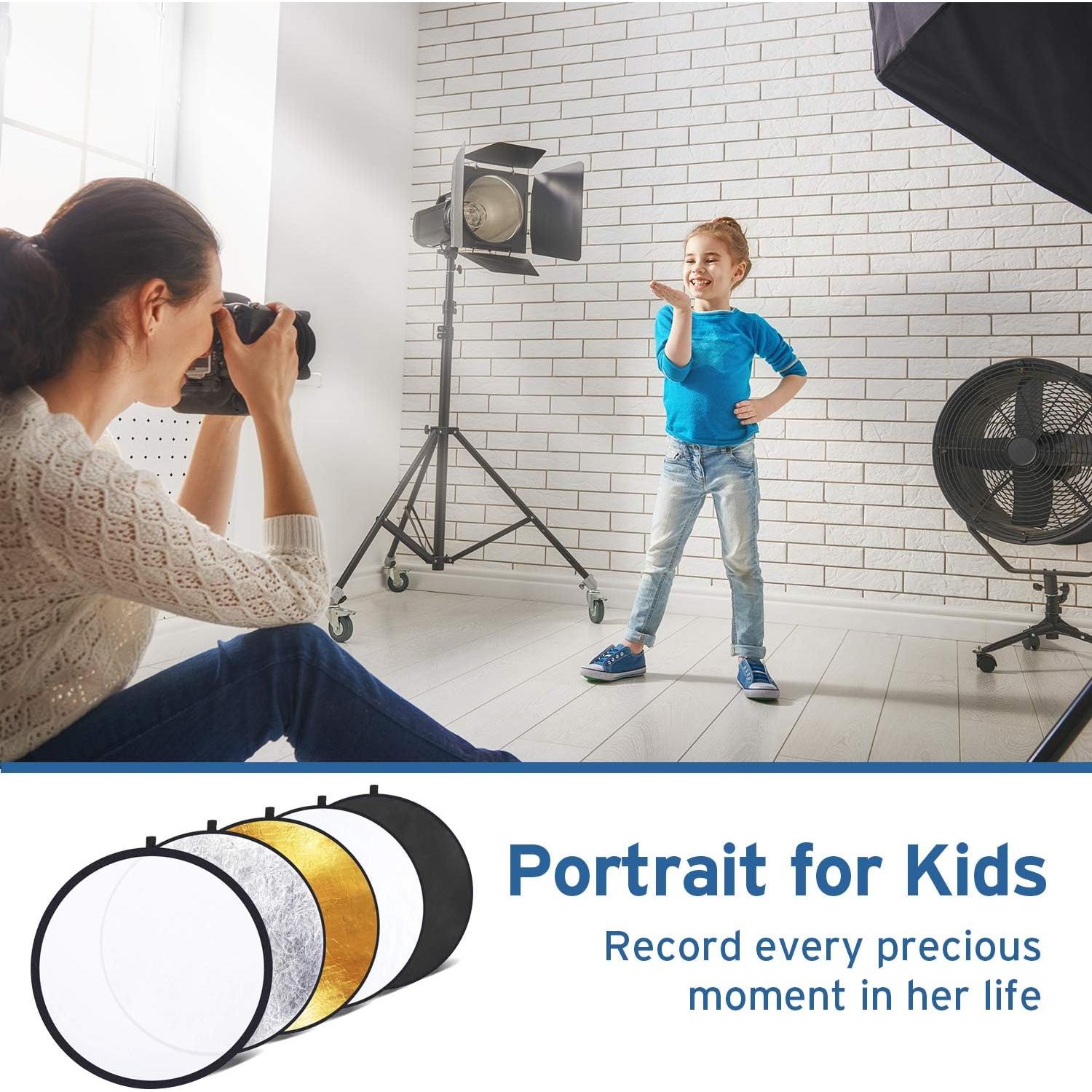 Reflector de Fotografía 5-en-1 Etekcity 60cm Plegable