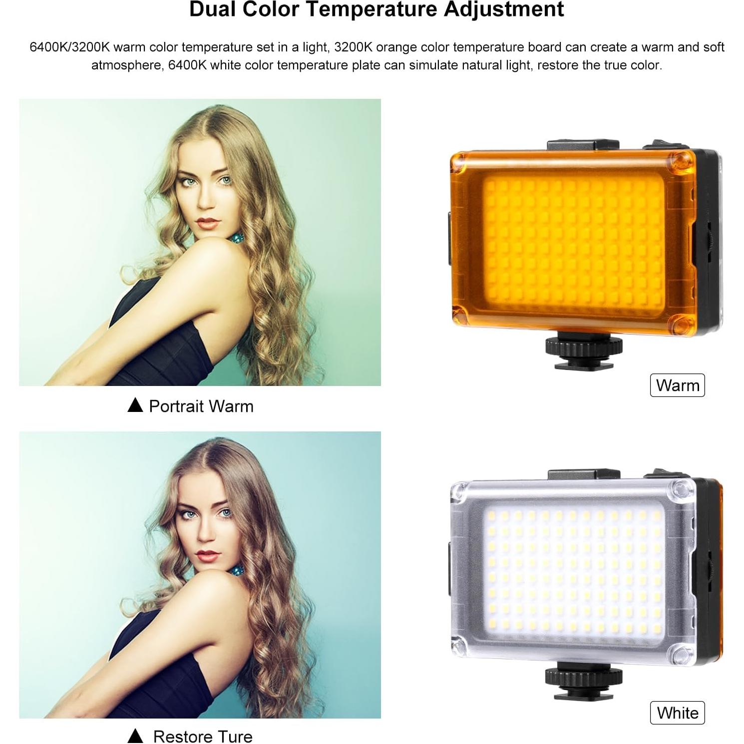 Luces de Video Portátiles Puluz para Cámaras DSLR con Filtros