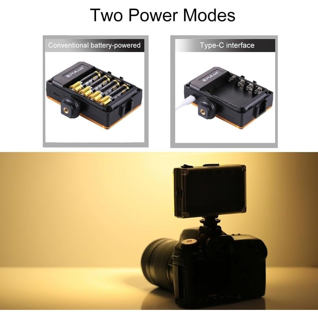 Luces de Video Portátiles Puluz para Cámaras DSLR con Filtros