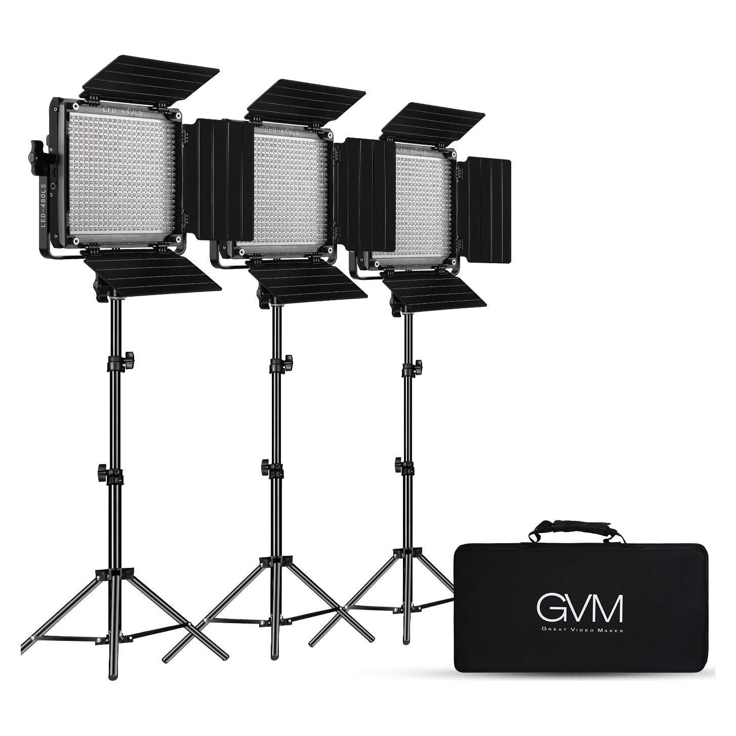 Kit de Iluminación LED GVM 3 Piezas Bi-Color 2300K-6800K
