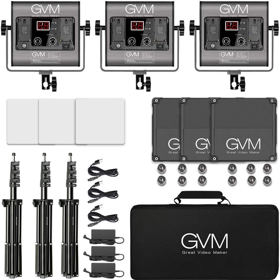 Kit de Iluminación LED GVM 3 Piezas Bi-Color 2300K-6800K