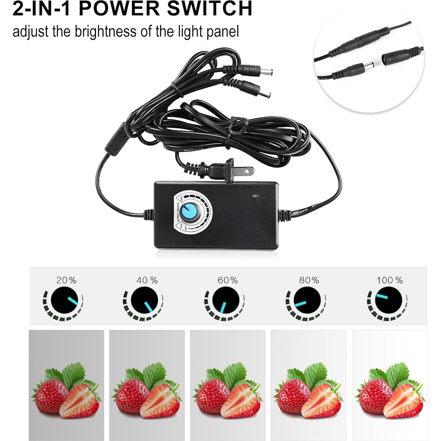 Caja de Luz Fotográfica 40.6x40.6cm LTRINGYS con 126 LEDs