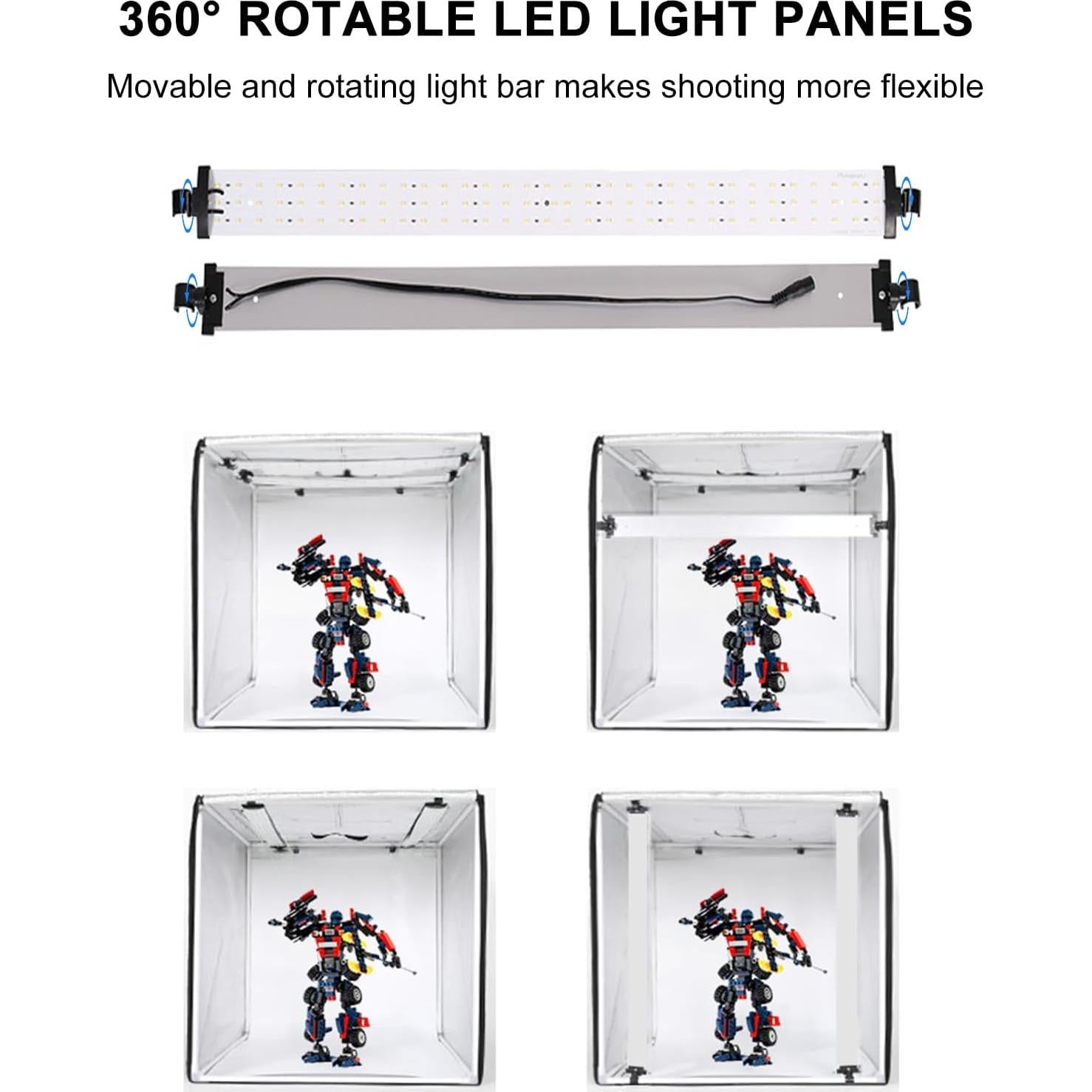 Caja de Luz Fotográfica 40.6x40.6cm LTRINGYS con 126 LEDs