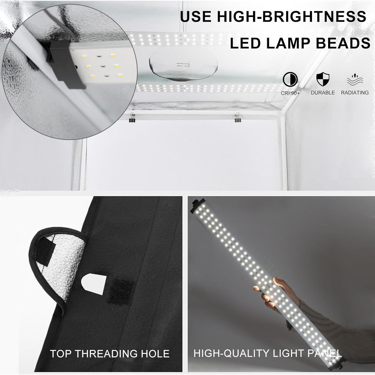 Caja de Luz Fotográfica 40.6x40.6cm LTRINGYS con 126 LEDs