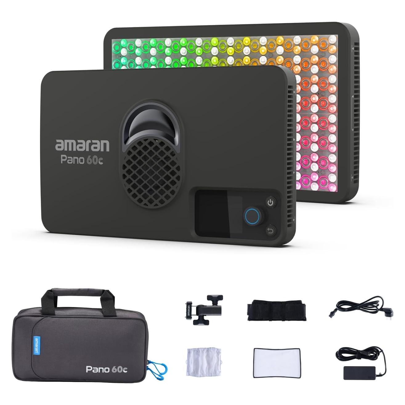 Panel de Luz RGBWW Amaran Pano 60c 60W Compacto USB-C