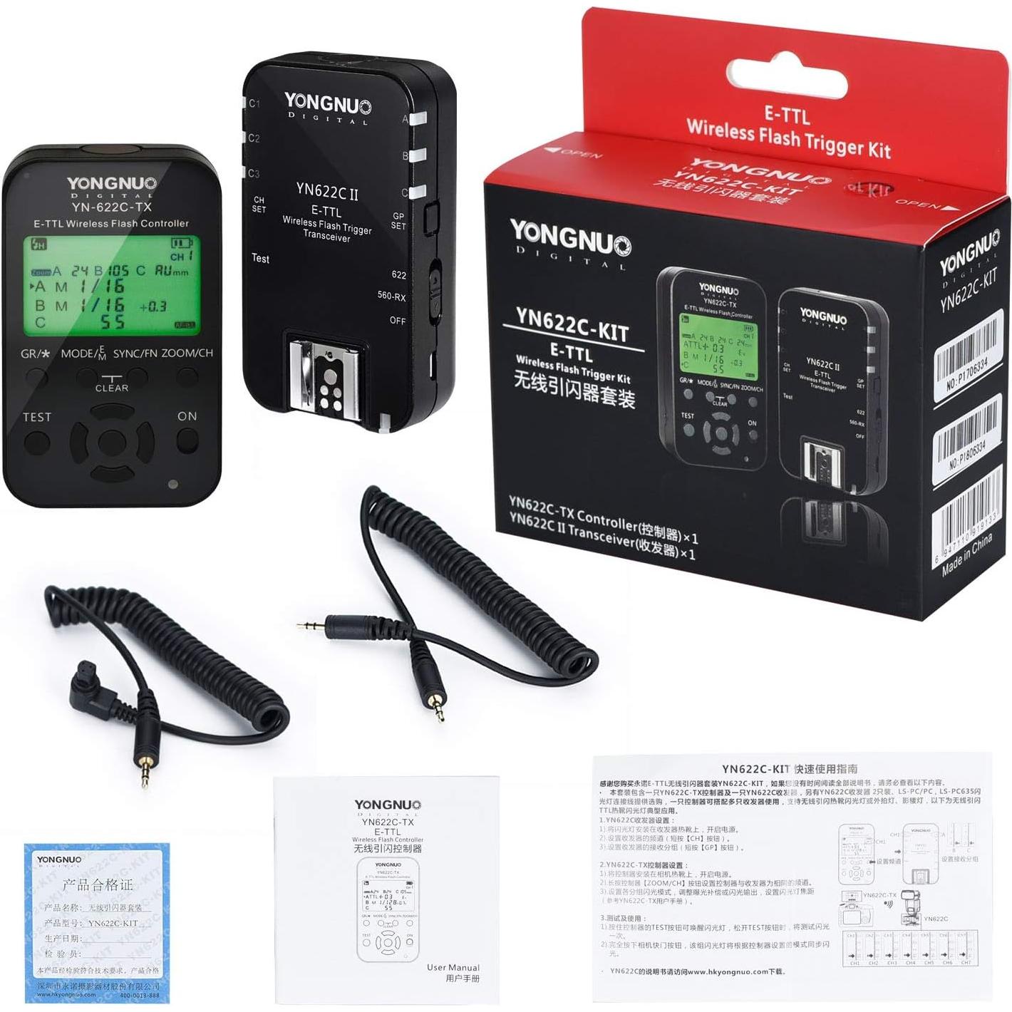 Kit Disparador Flash Inalámbrico YONGNUO YN622C para Canon