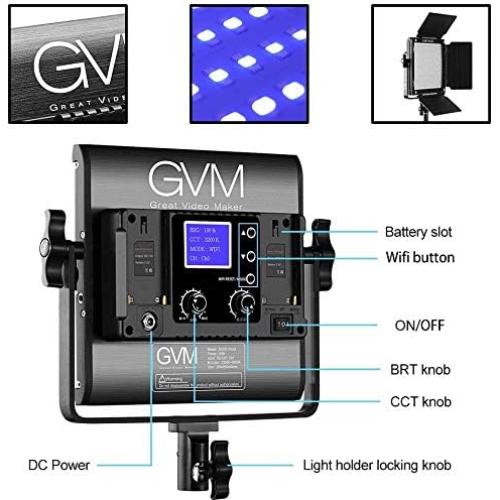 Kit de Iluminación LED RGB GVM 40W con Control APP - 2 Piezas