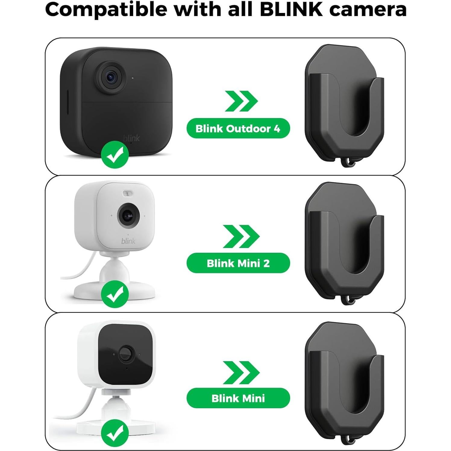 Soporte de pared adhesivo KMOUANTS para cámaras Blink