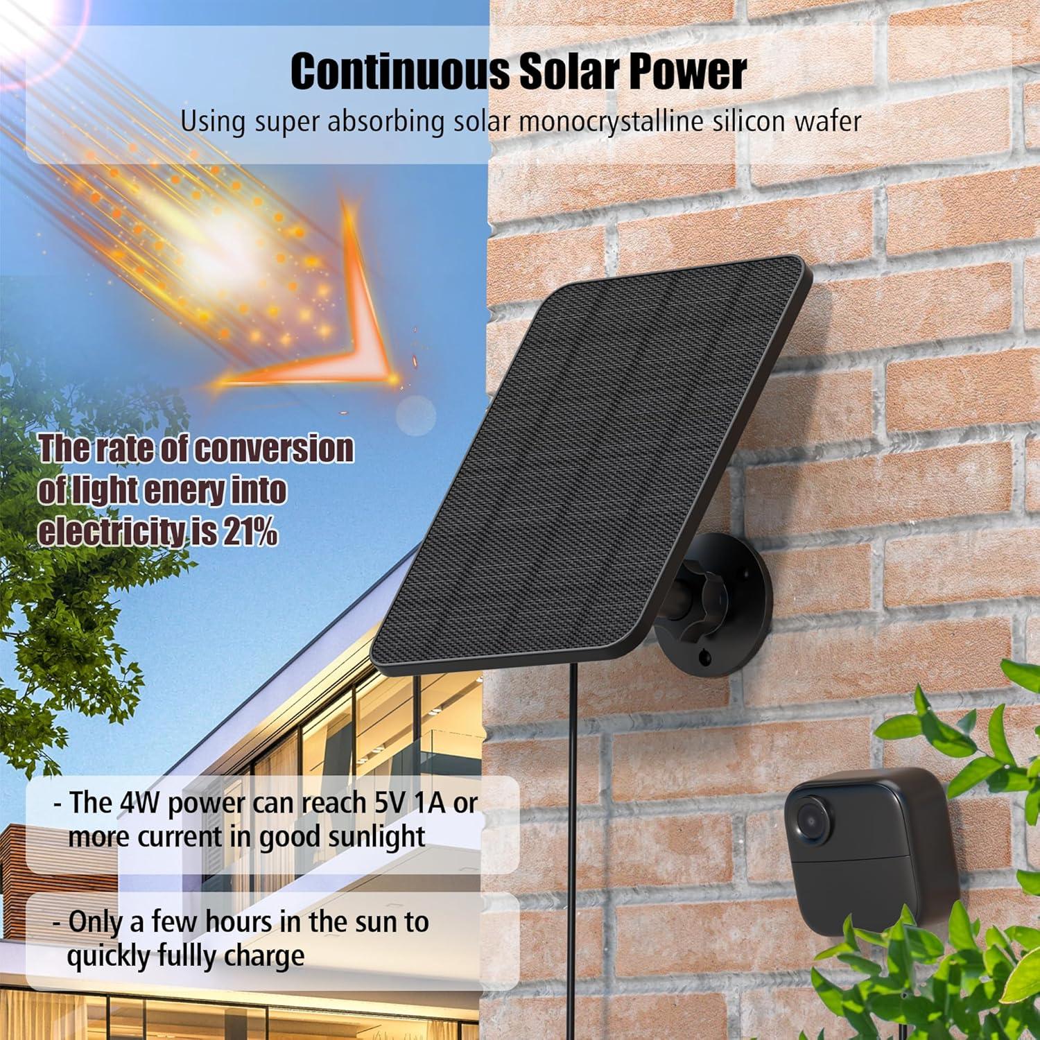 Panel Solar Rhorawill 3 Paquete para Blink Outdoor 4 y XT3