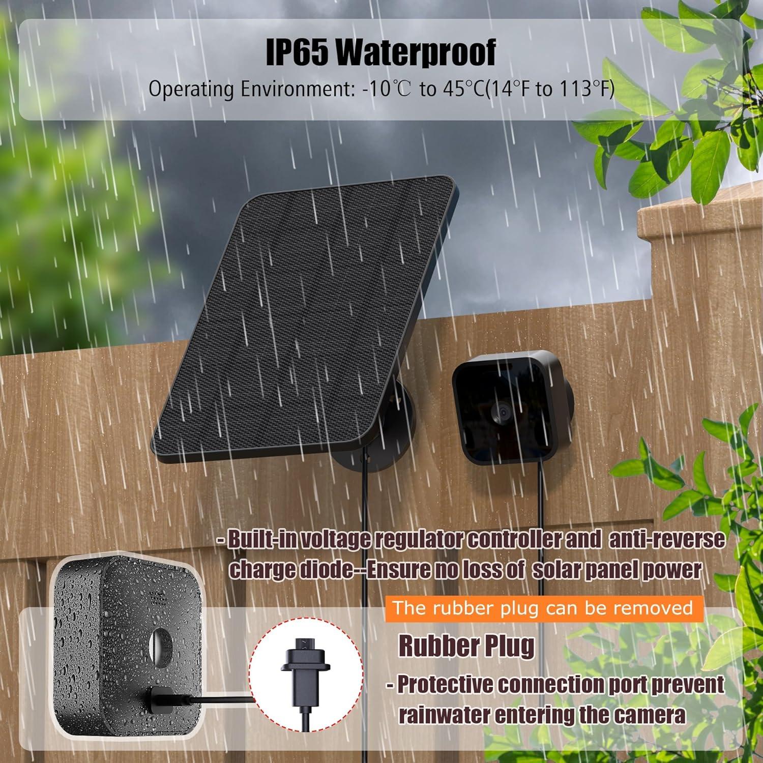 Panel Solar Rhorawill 3 Paquete para Blink Outdoor 4 y XT3