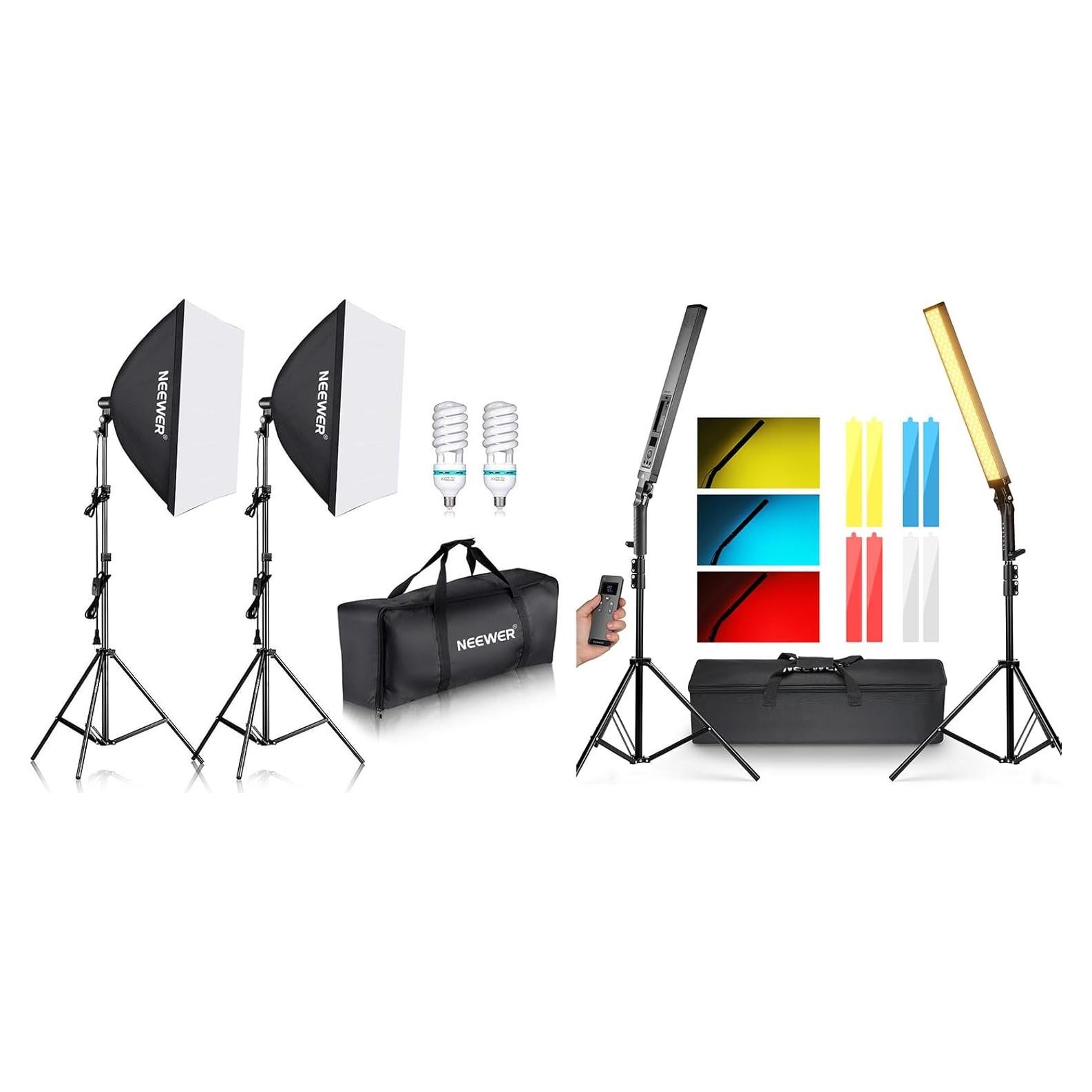 Kit de Iluminación Softbox Neewer 700W LED 2 Pack 3200K-5600K