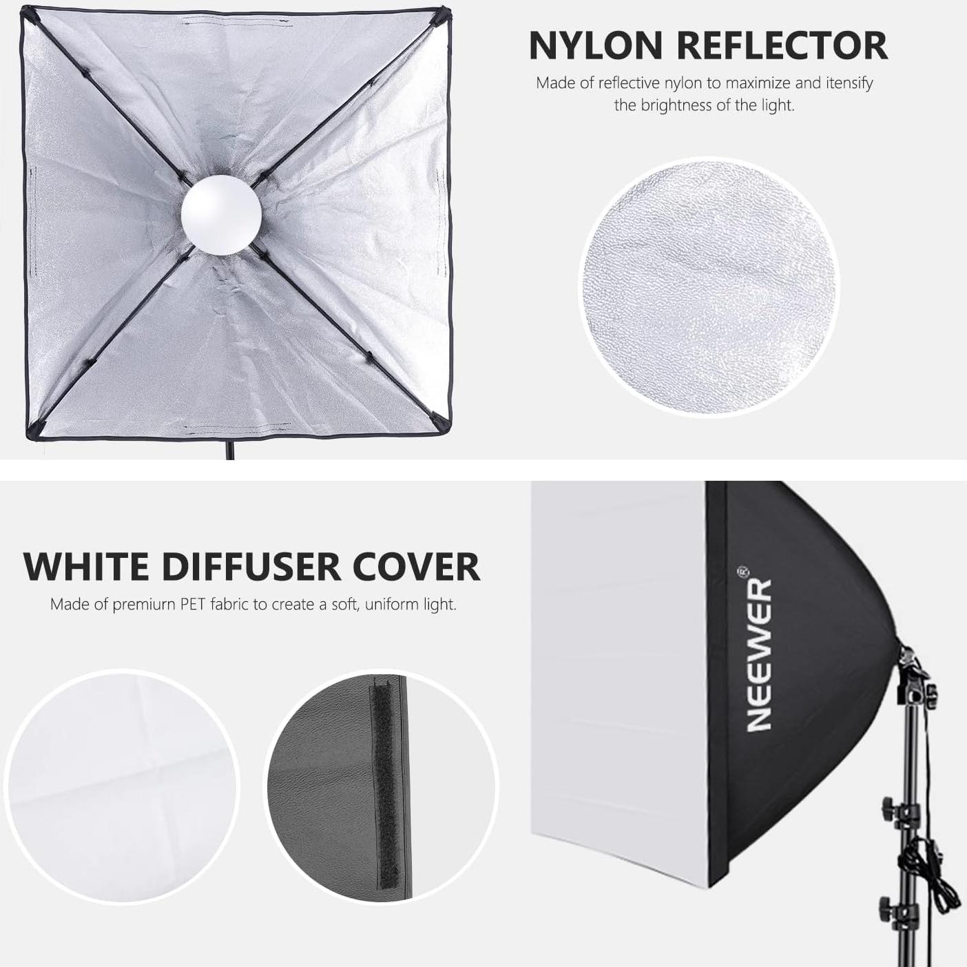 Kit de Iluminación Softbox Neewer 700W LED 2 Pack 3200K-5600K