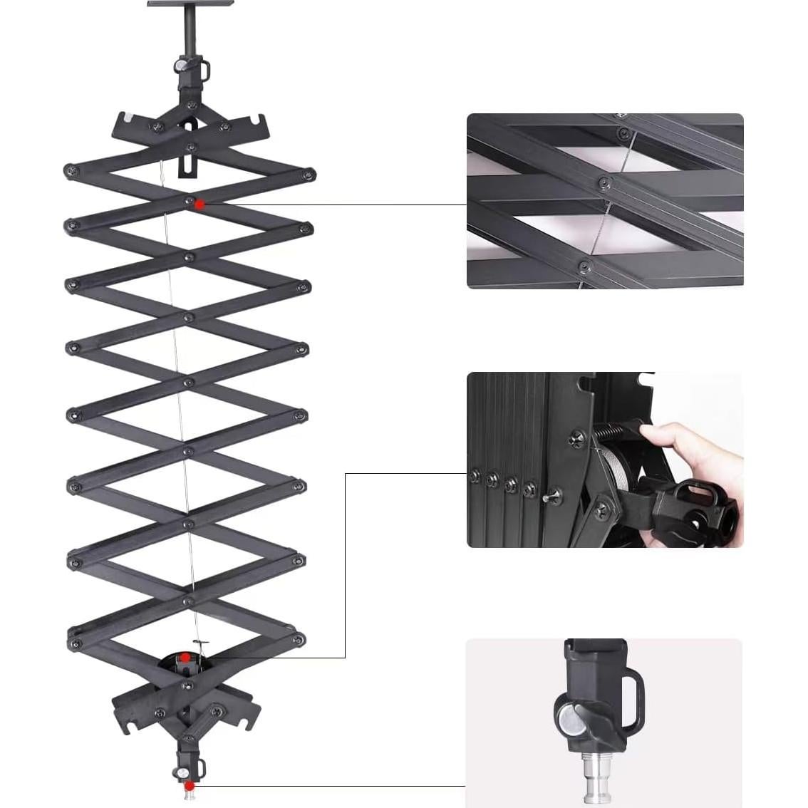 Sistema de riel de techo para fotografía XPAISYQC JL-200 2m