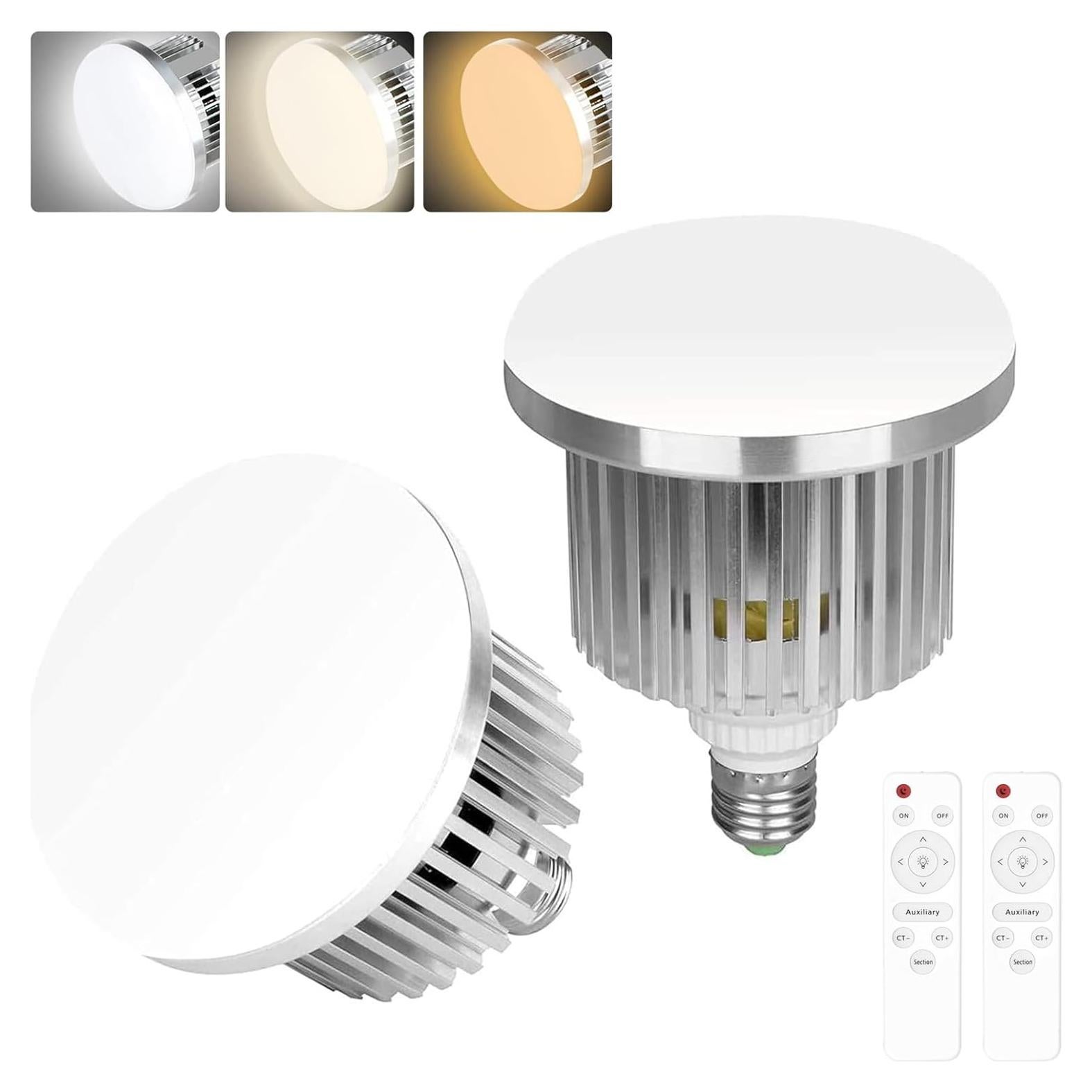 Bombilla LED 85W E27 Emart para Fotografía - 2 Pcs, 3000K-5500K