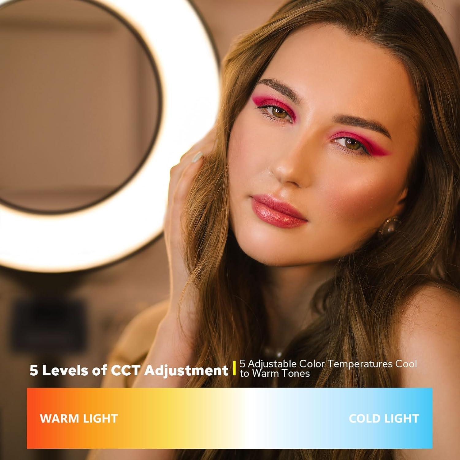 Kit de Iluminación Zeniko CR5 Bi-Color 5" para Videoconferencias