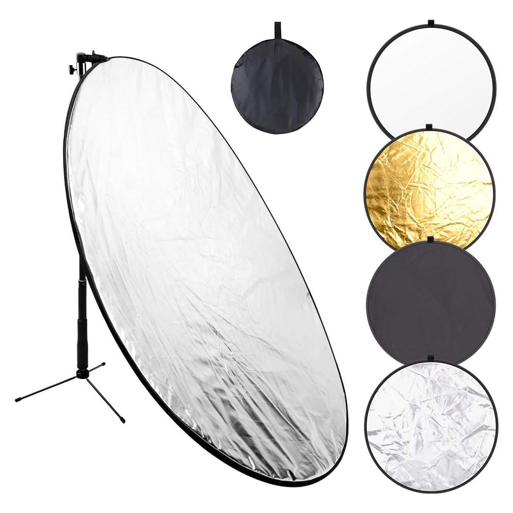 Kit Reflector de Luz 5 en 1 Plegable 110 cm con Soporte