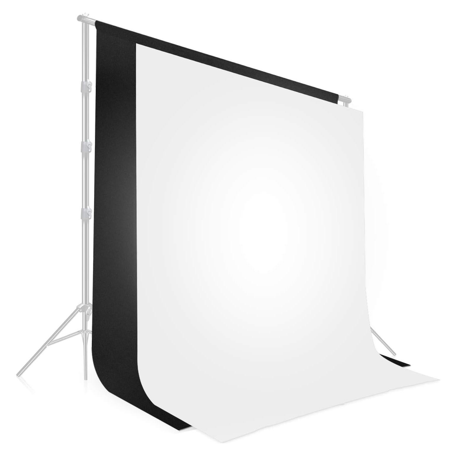 Pantalla de fondo LimoStudio 3x3.6m blanca y negra AGG1894