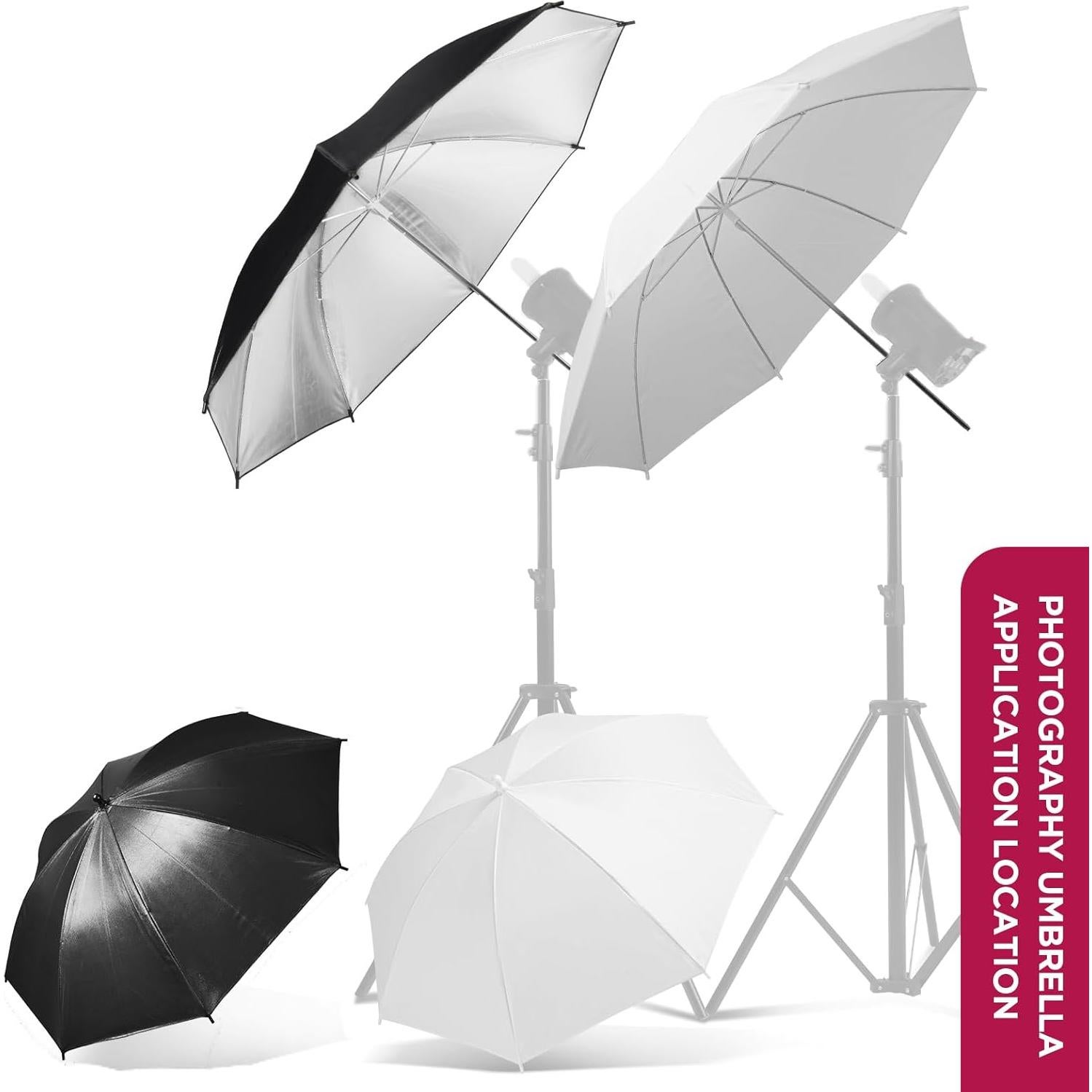 Kit de Iluminación con Paraguas Hahawalker 4 Piezas 109cm 84cm