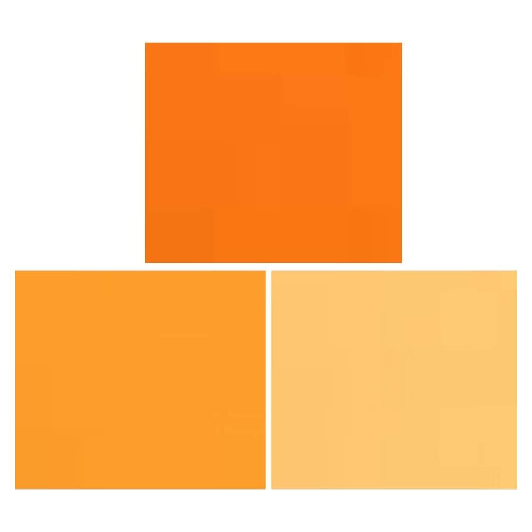 Orange Color Correction Gel Filter Sheet 16x20 inches Kit, Full CTO, 1/2 CTO, 1/4 CTO Photography Lighting gels for Photo Studio Flashlight Led Light