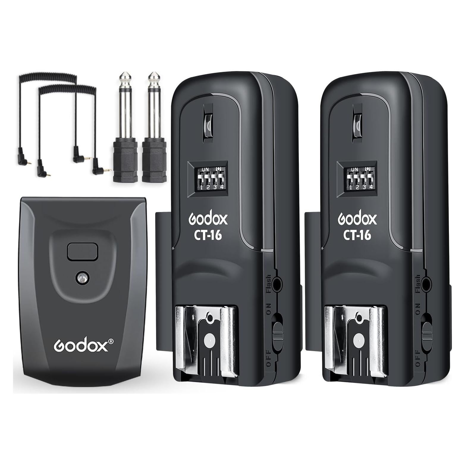 Godox CT-16 Disparador Flash Inalámbrico 1 Transmisor 2 Receptores
