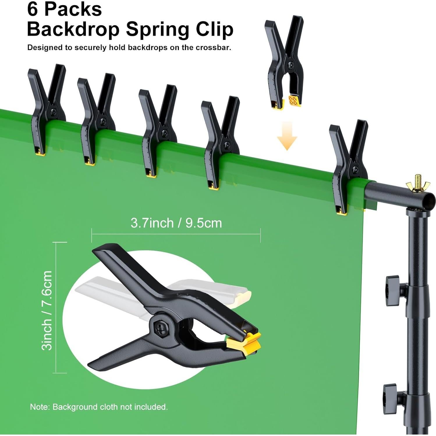 Kit de Soporte de Fondo Fotográfico LINCO 4172 Ajustable 3.05x2.13m