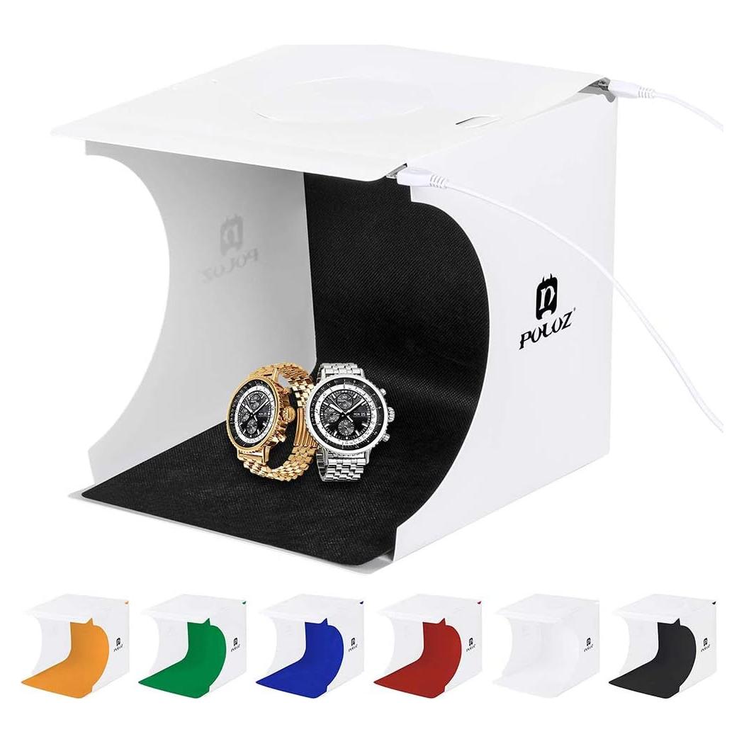 Caja de Luz Fotográfica Qulable 20 cm con 6 Fondos