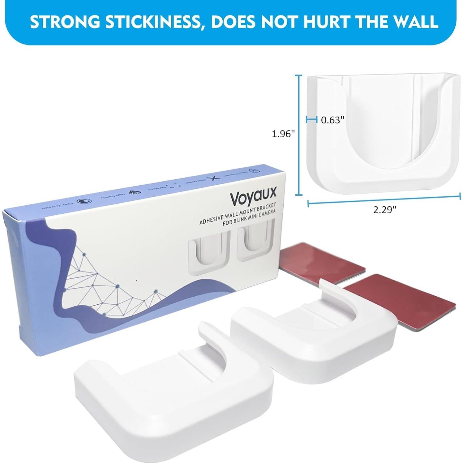 Soporte Adhesivo para Cámara Blink Mini Voyaux, 2 Piezas