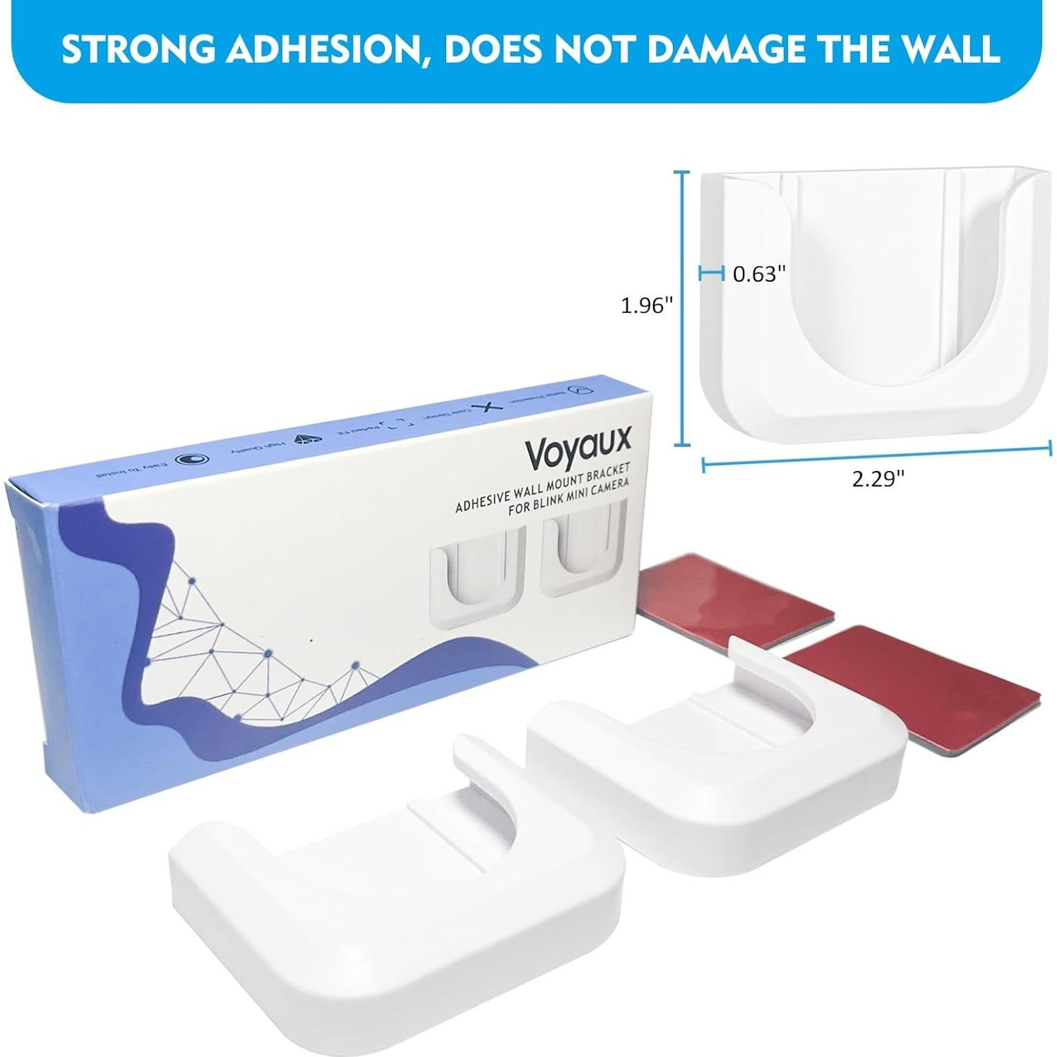 Soporte Adhesivo para Cámara Blink Mini Voyaux, 2 Piezas