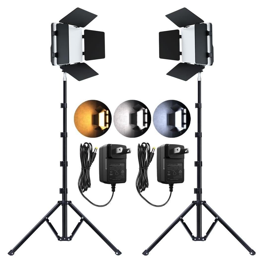 Kit de Luz de Video Pixel P30, 2 Trípodes y Luces LED Bi-Color