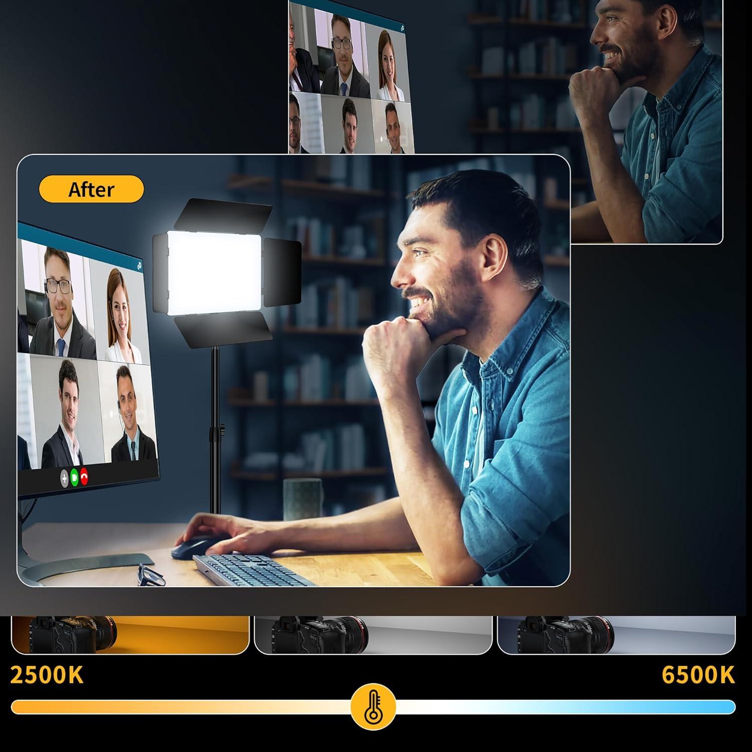 Kit de Luz de Video Pixel P30, 2 Trípodes y Luces LED Bi-Color