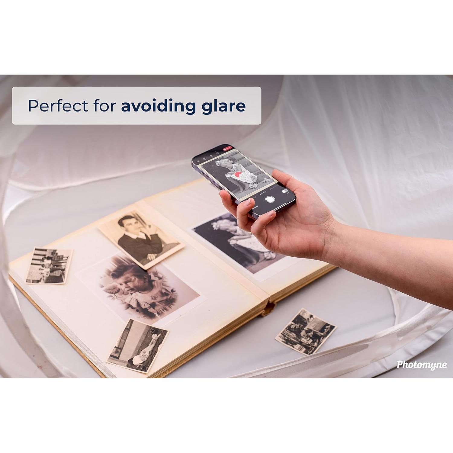 Photomyne Photo Studio Light Box – Foldable Collapsible Photography Tent with Carrying Bag, Glare-Free Diffuser for Product Photography