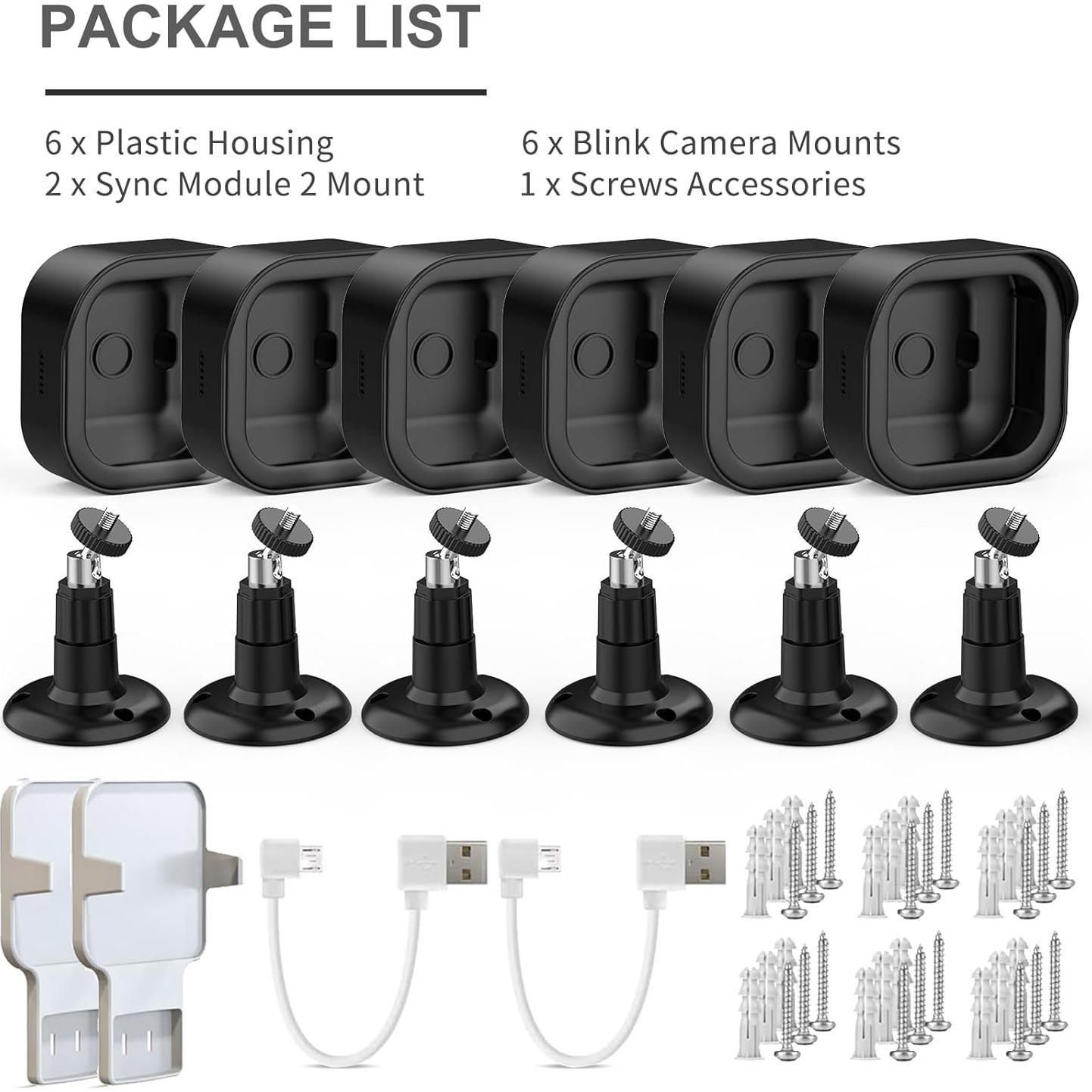 Soporte para Cámara Blink Outdoor 4 y 3 - 6 Paquete Negro