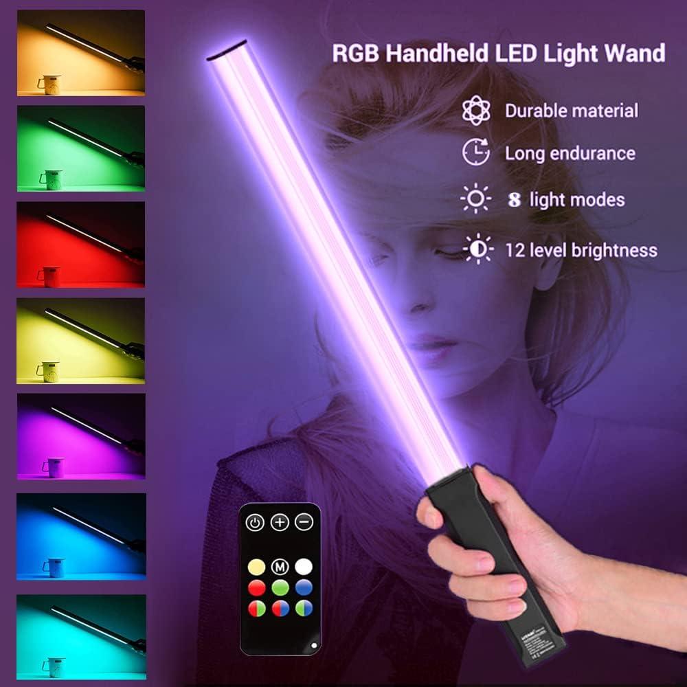 Light Wand Photography RGB Tube Light Stick Photography RGB Lights/Video Lighting for Filming,Streaming,Waterproof Led Light Stick with Remote,80''Light Stand Tube Lights 3000~7500K