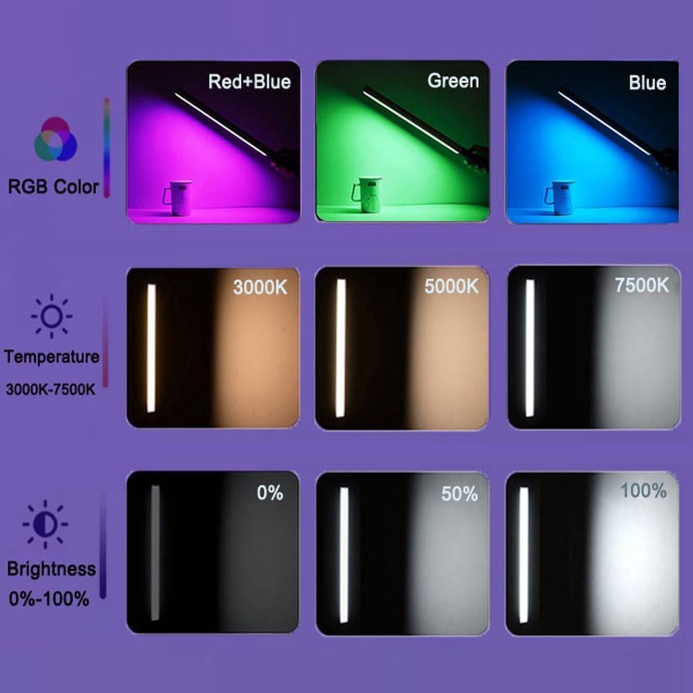 Light Wand Photography RGB Tube Light Stick Photography RGB Lights/Video Lighting for Filming,Streaming,Waterproof Led Light Stick with Remote,80''Light Stand Tube Lights 3000~7500K