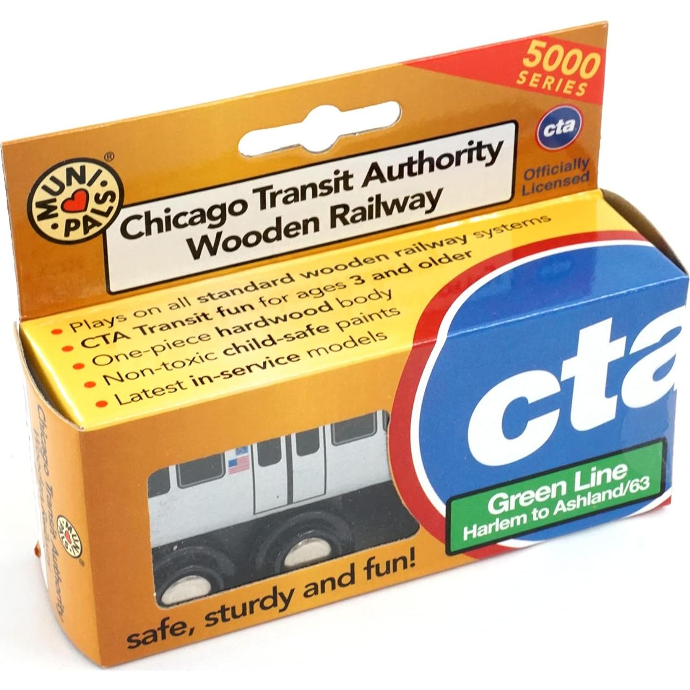 Tren de Madera Munipals Línea Verde - Juguete Seguro 10x3x5 cm