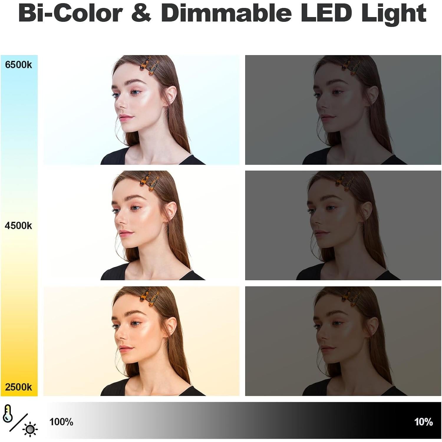 Kit de Luz de Video LED Pixel Bi-Color 2500-6500K - 2 Luces