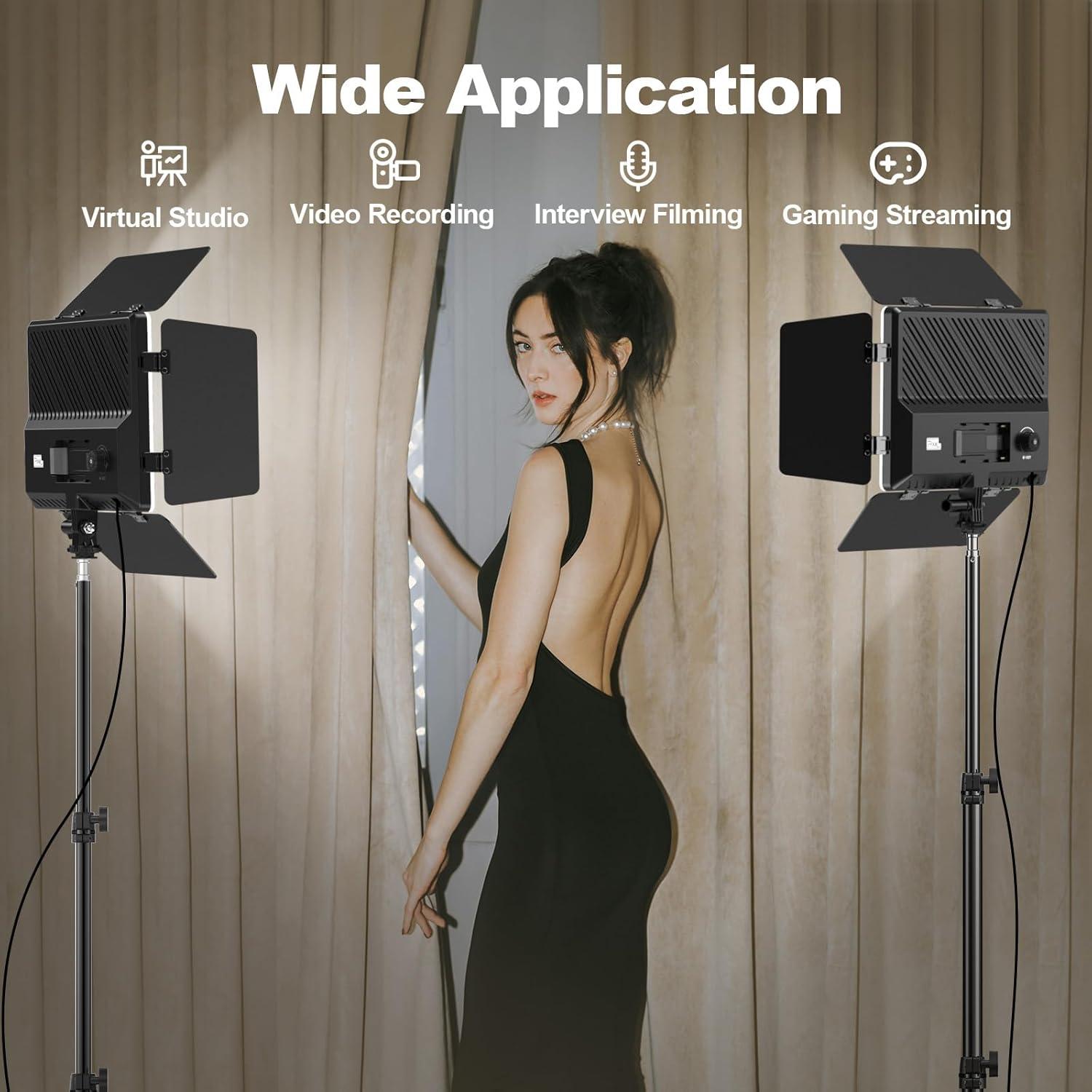 Kit de Luz de Video LED Pixel Bi-Color 2500-6500K - 2 Luces