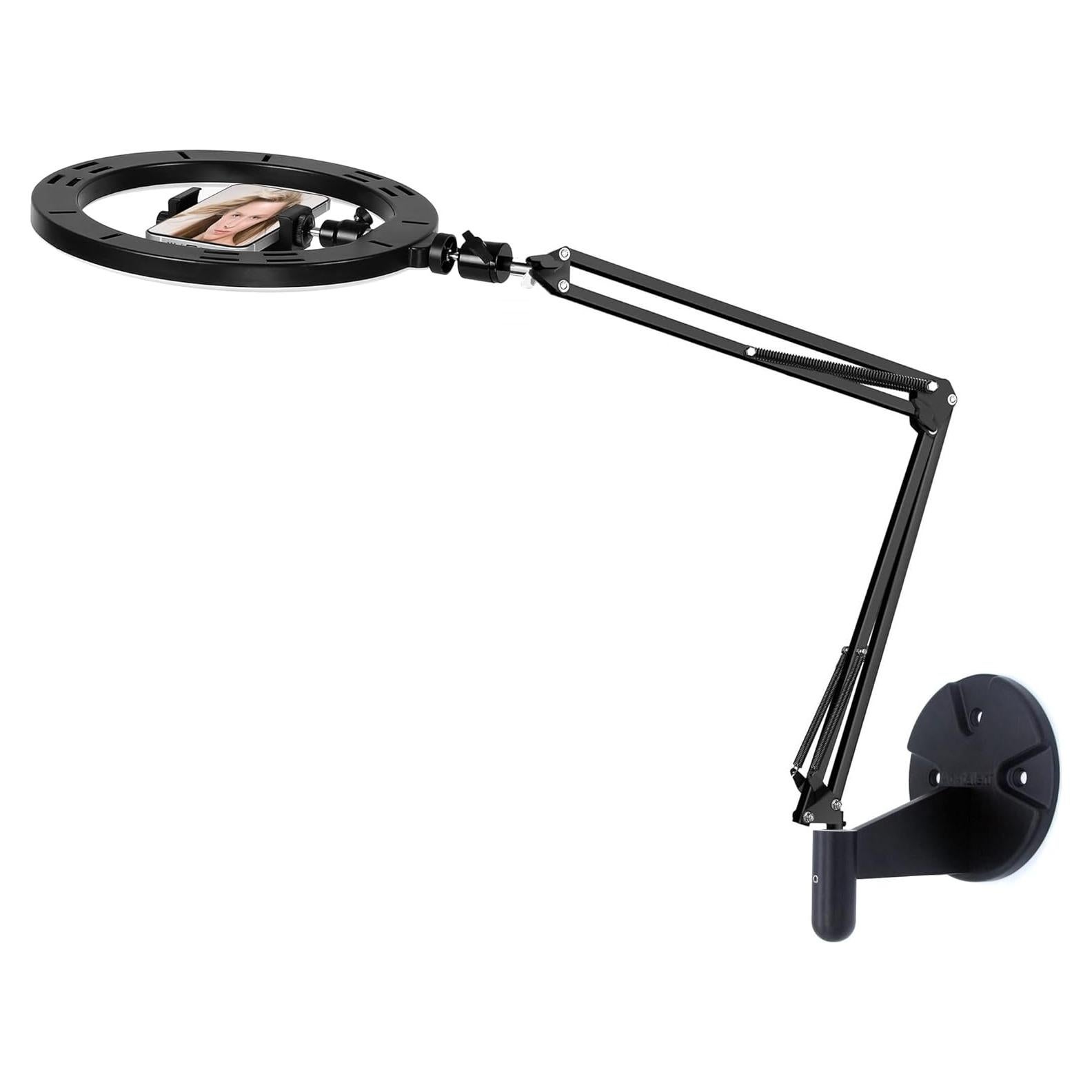 Soporte de Teléfono de Pared con Luz de Anillo 10" Acetaken