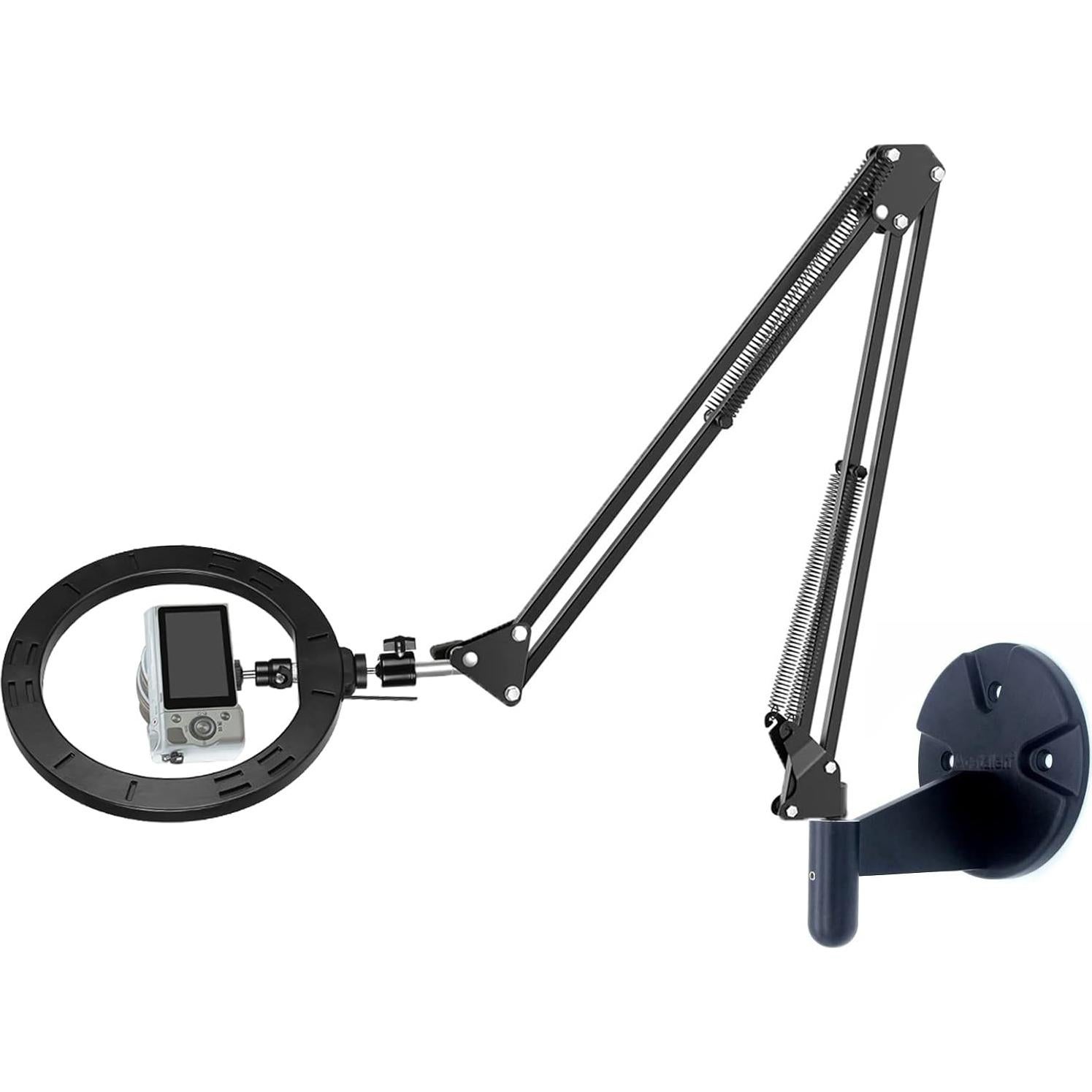 Soporte de Teléfono de Pared con Luz de Anillo 10" Acetaken