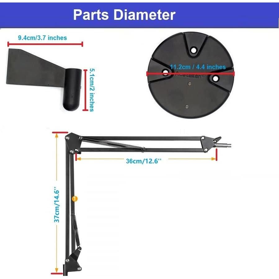 Soporte de Teléfono de Pared con Luz de Anillo 10" Acetaken