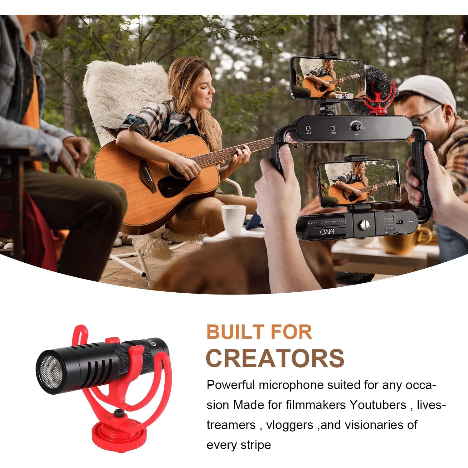 Kit de Luz de Video GVM con Estabilizador y Micrófono